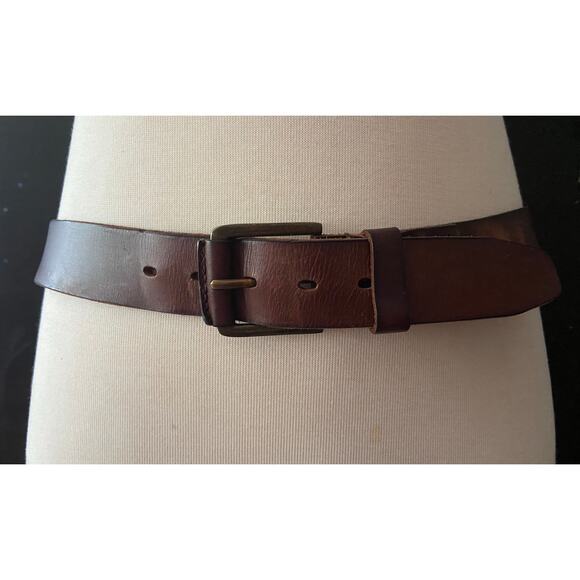 TIMBERLAND Distressed Brown Leather Belt Mens sz 40 - Picture 1 of 13